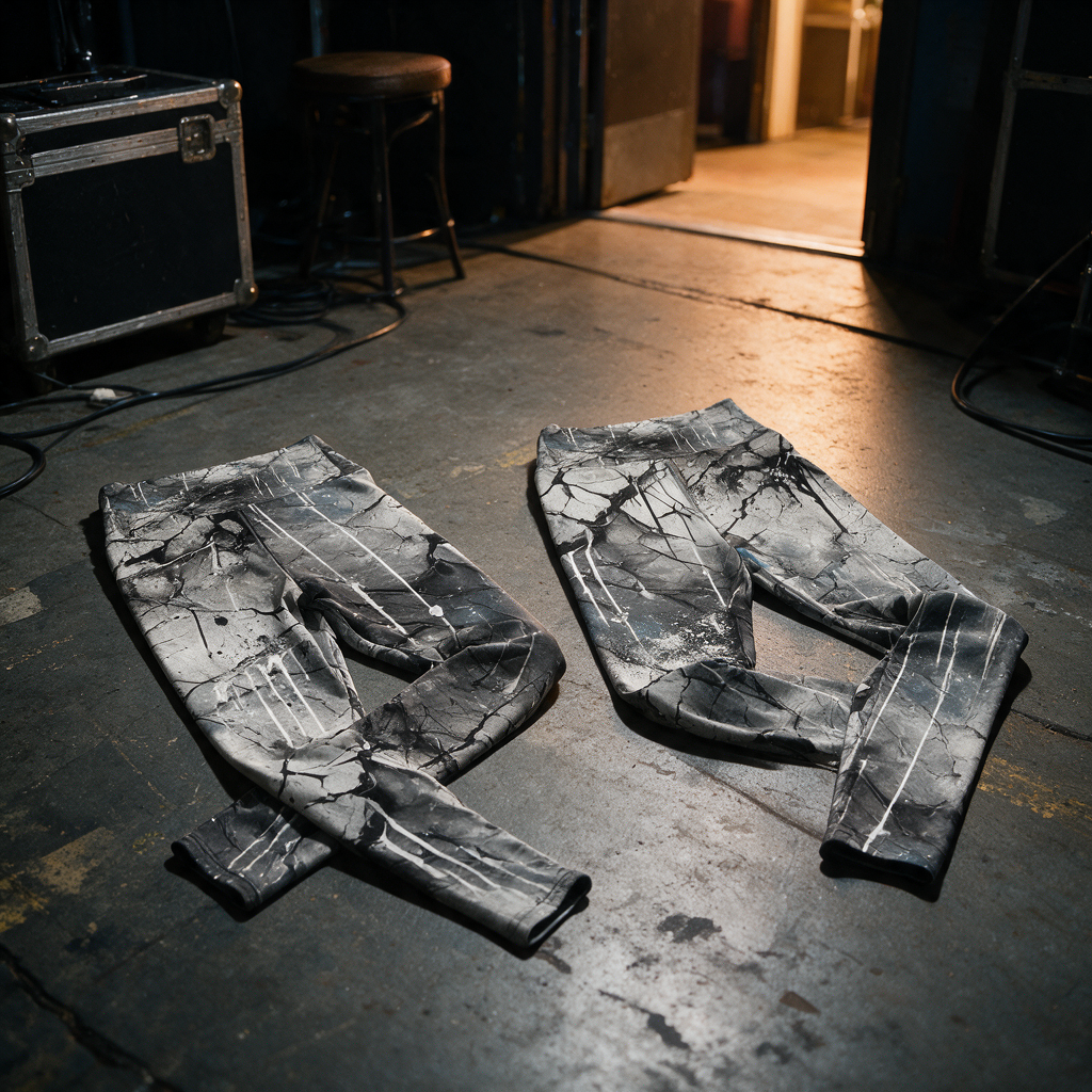 UNTOUCHABLE LEGGINGS front and back displayed on concrete